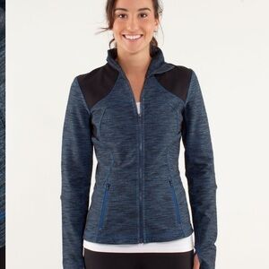 Full zip Denim-look Form jacket